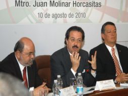 Juan Francisco Molinar Horcaditas comparece ante  la comisión permanente del Congreso. NTX  /