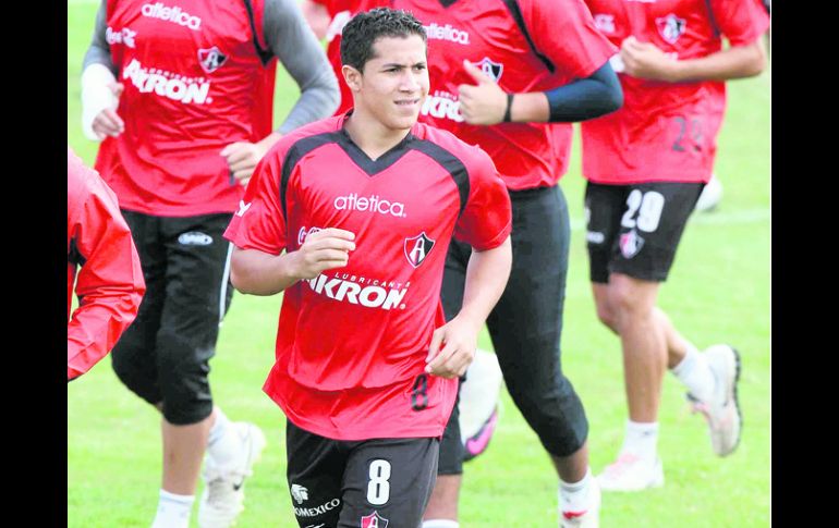 Los jugadores del Atlas tuvieron una larga charla entre ellos antes de iniciar el entrenamiento. MEXSPORT  /