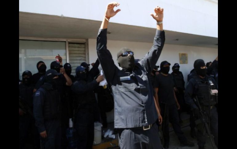 Cerca de 200 policías de Ciudad Juárez se manifestaron contra el maltrato recibido de parte de sus mandos el pasado sábado. REUTERS  /