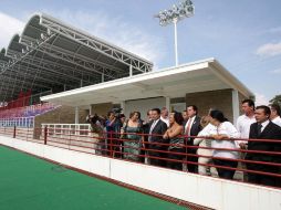 Aristóteles Sandoval  junto a una comitiva de regidores visitaron las instalaciones para los juegos panamericanos del 2011. A. CAMACHO  /