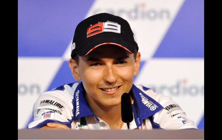 El español Jorge Lorenzo marcó el primer lugar en el primer entrenamiento. EFE  /