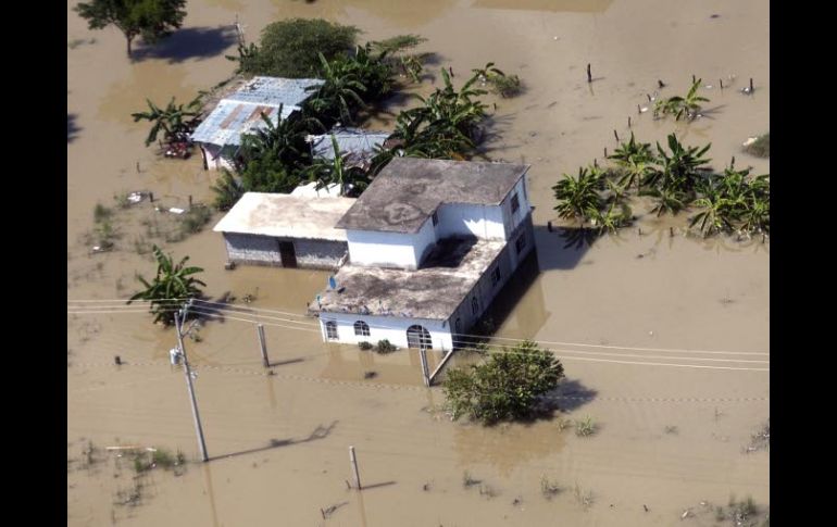 Las lluvias a finales de julio provocaron inundaciones en Veracruz. EL UNIVERSAL  /