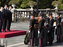 Al filo de las 11:15 horas comenzó la ceremonia solemne que rindió honores a los restos óseos de los héroes independentistas. NTX  /