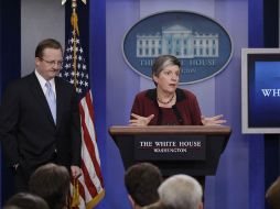 La secretaria de Seguridad Interior, Janet Napolitano, en una conferencia de prensa en Washington. AP  /