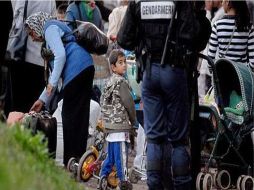 Evacuación de gitanos en Venisieux, el pasado verano. AFP  /