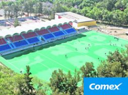 Vista aerea del Estadio Panamericano de Hockey sobre pasto. MEXSPORT  /