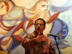 El líder nacional del PRD, Jesús Ortega, en su participación en la Reunión Nacional de Autoridades locales del partido. EL UNIVERSAL  /