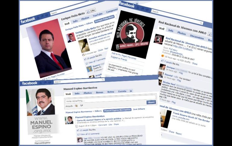 En Facebook se pueden encontrar grupos afines a los políticos que podrían lanzarse para las elecciones presidenciales de 2012. ESPECIAL  /