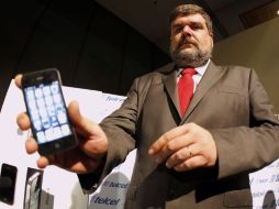 El director de servicios de valor agregado para Telcel, Marco Quatorze durante la presentación del iPhone 4. EL UNIVERSAL  /