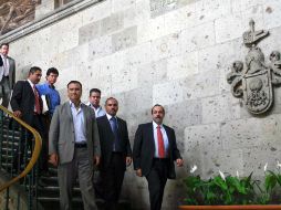 Reunión de representantes del Consejo de Cámaras Industriales de Jalisco y empresarios con el alcalde de Gudalajara. E. PACHECO  /