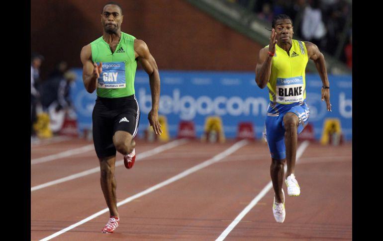 Tyson Gay se quedó lejos de romper la marca que logró en Londres. AP  /