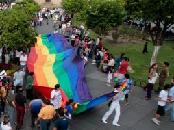 Manifestantes apoyan los matrimonios entre personas del mismo sexo. S. NÚÑEZ  /