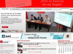 La página de internet del Ayuntamiento tapatío salió reprobada en la evaluación de transparencia del colectivo Cimtra. ESPECIAL  /