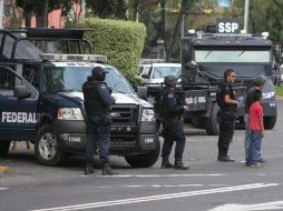 Las instalaciones de la SIEDO fueron reforzadas con agentes federales, un camión blindado y una caseta de vigilancia. EFE  /