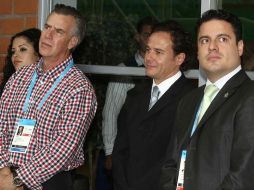 Carlos Andrade Garín, Bernardo de la Garza y Aristóteles Sandoval, durante la inauguración del evento. MEXSPORT  /