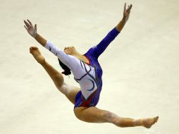 Maricela Cantú del equipo mexicano de gimnasia artística femenil. MEXSPORT  /