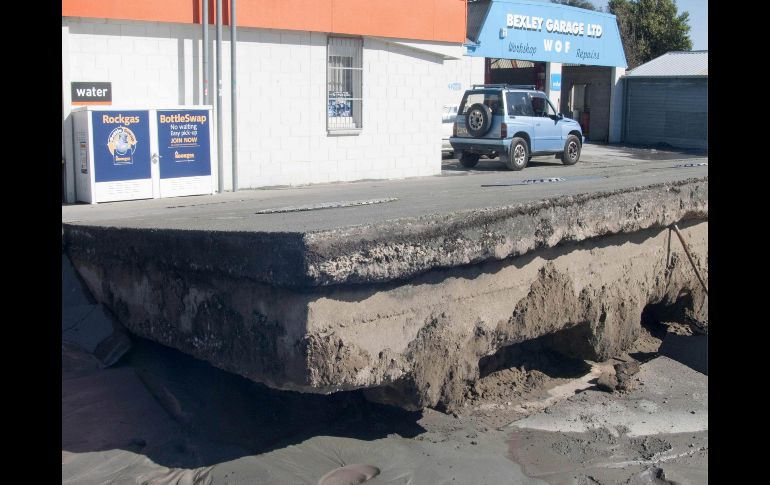 Algunos de lo daños que dejó el sismo en Nueva Zelanda. AFP  /