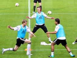 Los jugadores de la Selección de Alemania durante una prueba de entrenamientos. EFE  /