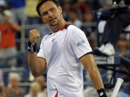 Robin Soderling celebra después de derrotar a Albert Montanes. AFP  /