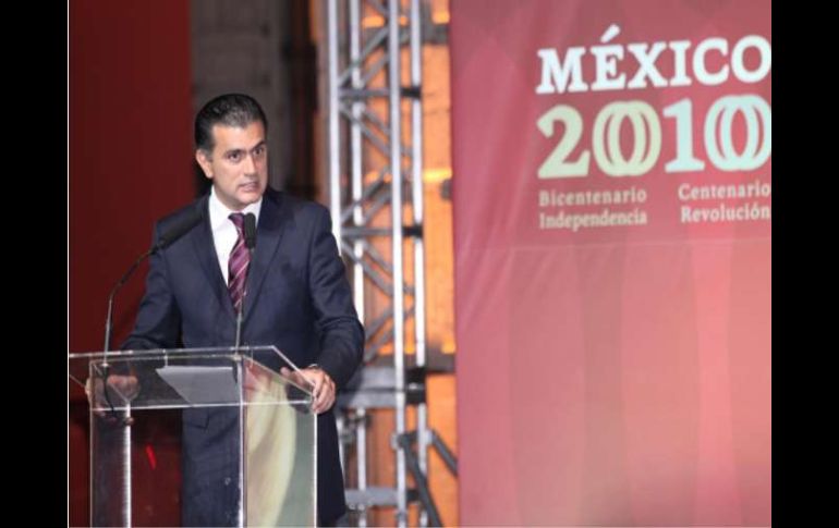 Alonso Lujambio, Secretario de Educación, durante el recorrido hoy en Palacio Nacional, en la ciudad de México. NTX  /