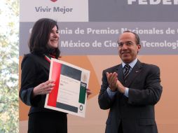 La doctora Mayana Zatz, durante la entrega del Premio México de Ciencia y Tecnología 2008. ESPECIAL  /