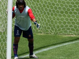 Vilar durante un entrenamiento previo al duelo contra las Águilas. MEXSPORT  /