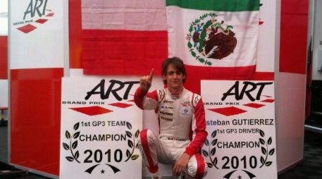 A través de Twitter (@estebanracing) el equipo de Esteban Gutierrez publicó las primeras imágenes luego del triunfo. ESPECIAL  /