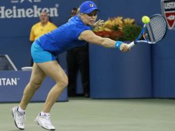 Kim Clijsters en juego de la final del Abierto de Estados Unidos. AP  /