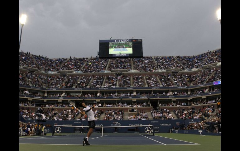 Cielo con lluvia en la final US OPEN. REUTERS  /