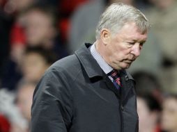 El entrenador del Manchester United, Sir Alex Ferguson durante el duelo ante el Rangers. AP  /