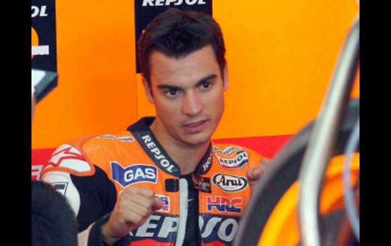 Daniel Pedrosa se encuentra muy contento por el resultado obtenido en los entrenamientos. EFE  /