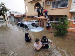 Alrededor de 40 mil personas han tenido que abandonar sus viviendas, a causa de las inundaciones en Veracruz. EFE  /