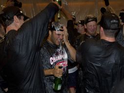 Los jugadores de los Mellizos celebran el título de la División Central de la Liga Americana. AP  /