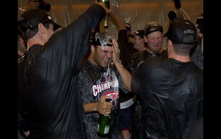 Los jugadores de los Mellizos celebran el título de la División Central de la Liga Americana. AP  /