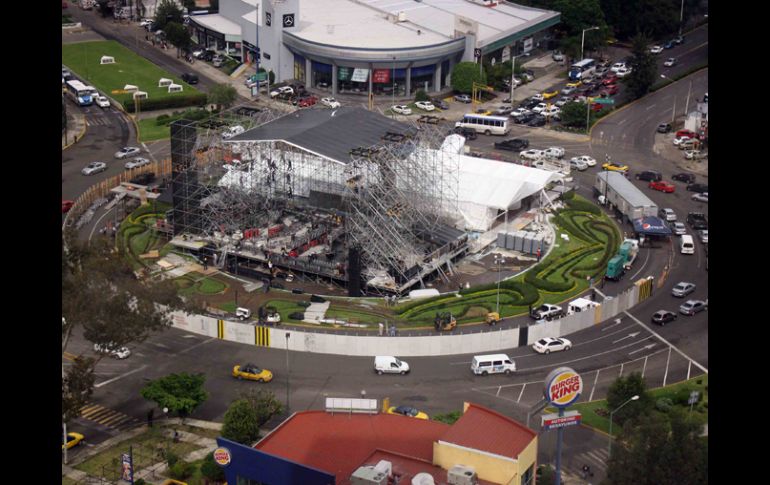 Mañana se cerrará a la circulación la Glorieta de La Minerva para la realización del concierto Jalisco en Vivo. A. HINOJOSA  /