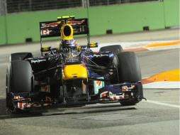 Mark Webber dominó la primera sesión de entrenamientos libres para el GP de Singapur. AFP  /