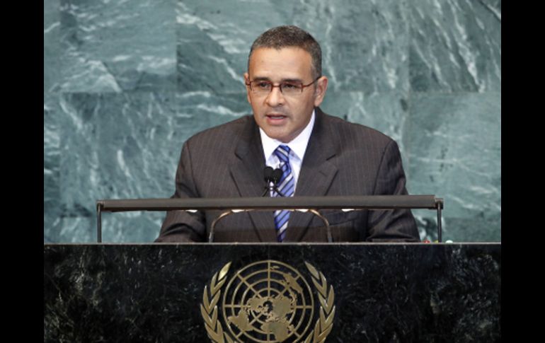 Carlos Mauricio Funes durante la Asamblea General de las Naciones Unidas en Nueva York. AP  /