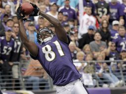 Boldin de los Cuervos hace una gran recepción ante Cleveland. AP  /