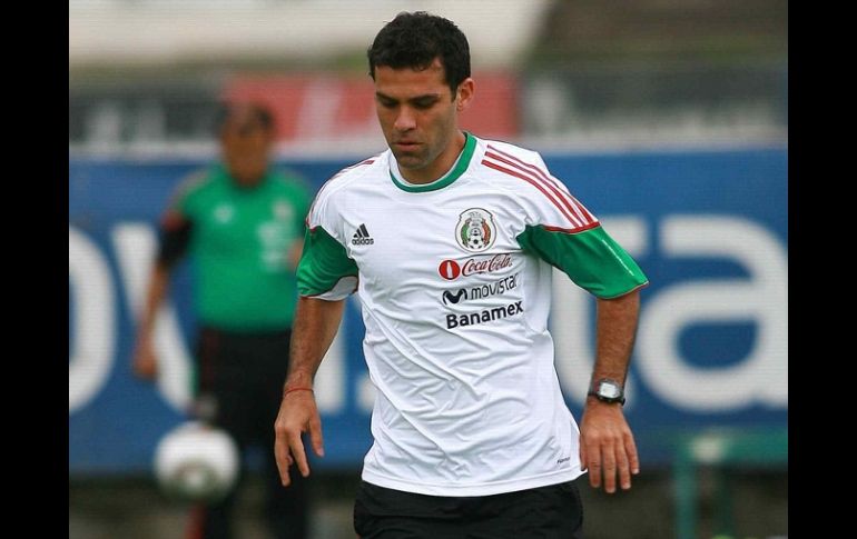 Rafael Márquez durante un entrenamiento con el Tri. MEXSPORT  /