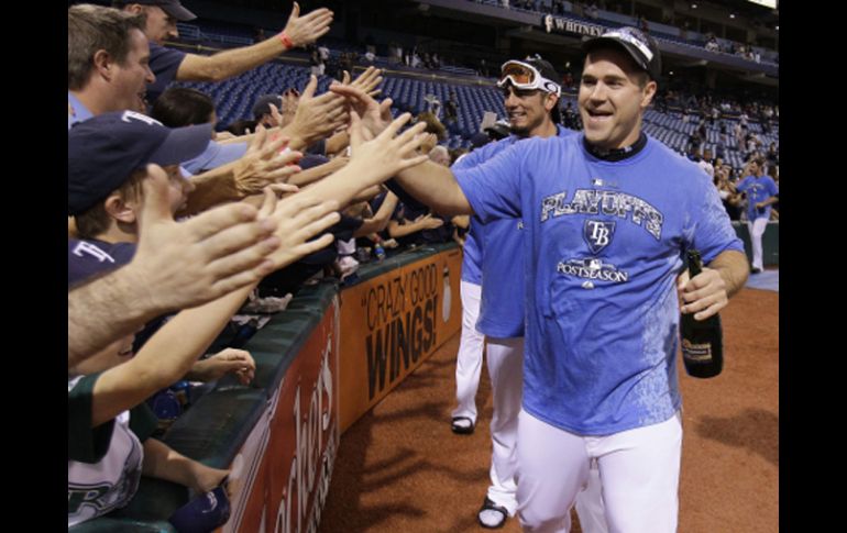 Matt Garza celebrando victoria ante los Orioles de Baltimore. AP  /