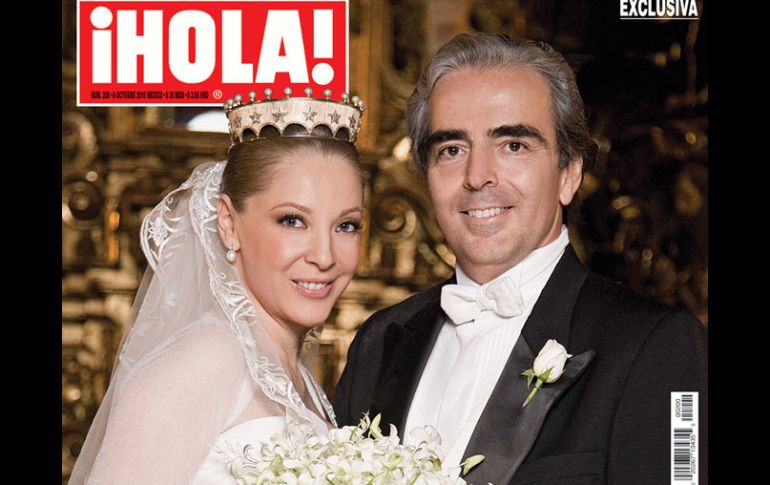 La actriz Edith González contrajo nupcias con el ejecutivo Lorenzo Lazo. EL UNIVERSAL  /