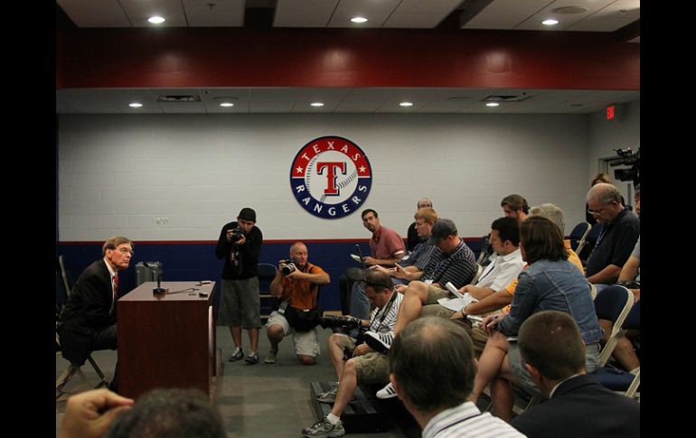 Bud Selig comisionado de las ligas mayores de beisbol habló con la prensa.AFP  /