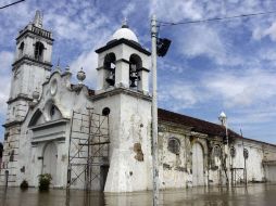 El río Papaloapan ha afectado las construcciones coloniales del puerto ribereño de Tlacotalpan. REUTERS  /