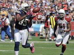 Antonio Gates tuvo dos recepciones para anotación en la victoria contra Arizona. AP  /