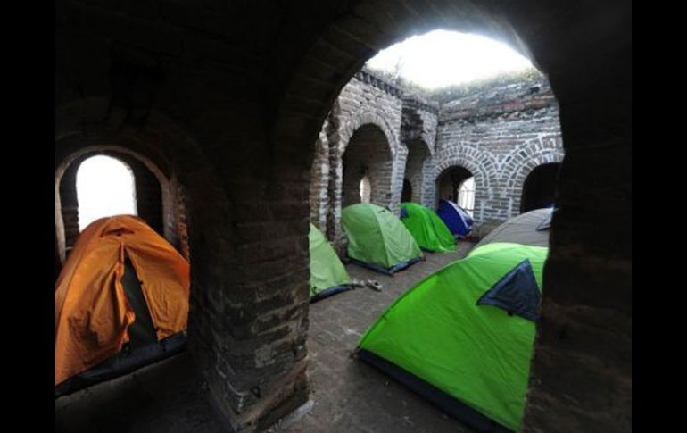 No existe ninguna ley que prohíba acampar en ese sitio. AFP  /