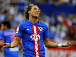 El jugador uruguayo Diego Forlán durante el duelo ante el Sevilla del pasado 3 de octubre. AFP  /