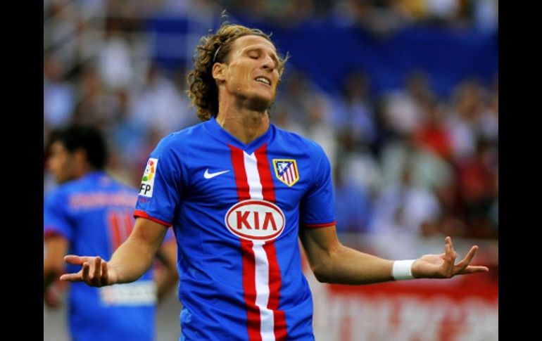 El jugador uruguayo Diego Forlán durante el duelo ante el Sevilla del pasado 3 de octubre. AFP  /