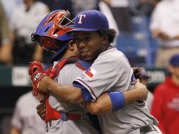 Los Rangers de Texas festejan el triunfo. REUTERS  /