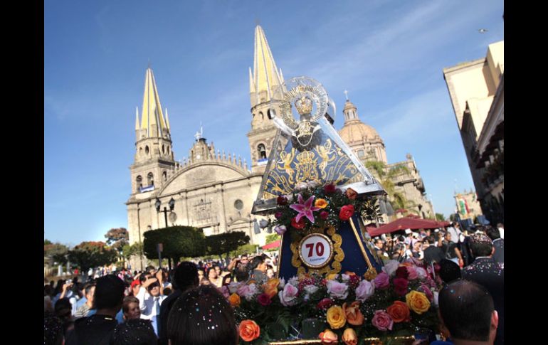 Será el martes 12 cuando La Generala regrese a la Basílica de Zapopan y termine su peregrinación por la ZMG. S. NÚÑEZ  /