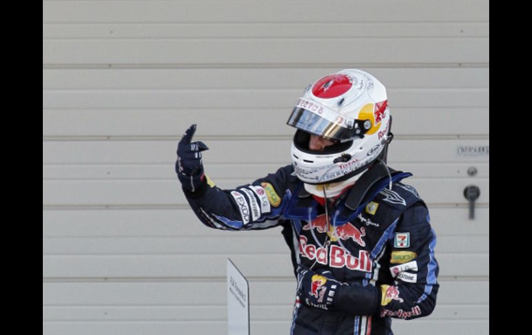 Sebastian Vettel festeja su triunfo en Japón. REUTERS  /